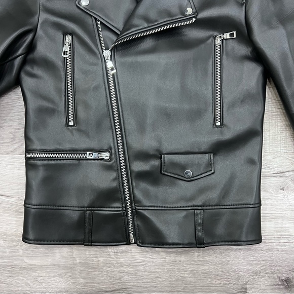 Zara Faux Leather Biker Jacket - Picture 5 of 9